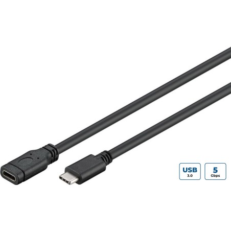 MicroConnect USB-C Extension Cable 15m - High-Speed, Reliable Connectivity - USB3.1CC1.5EXT